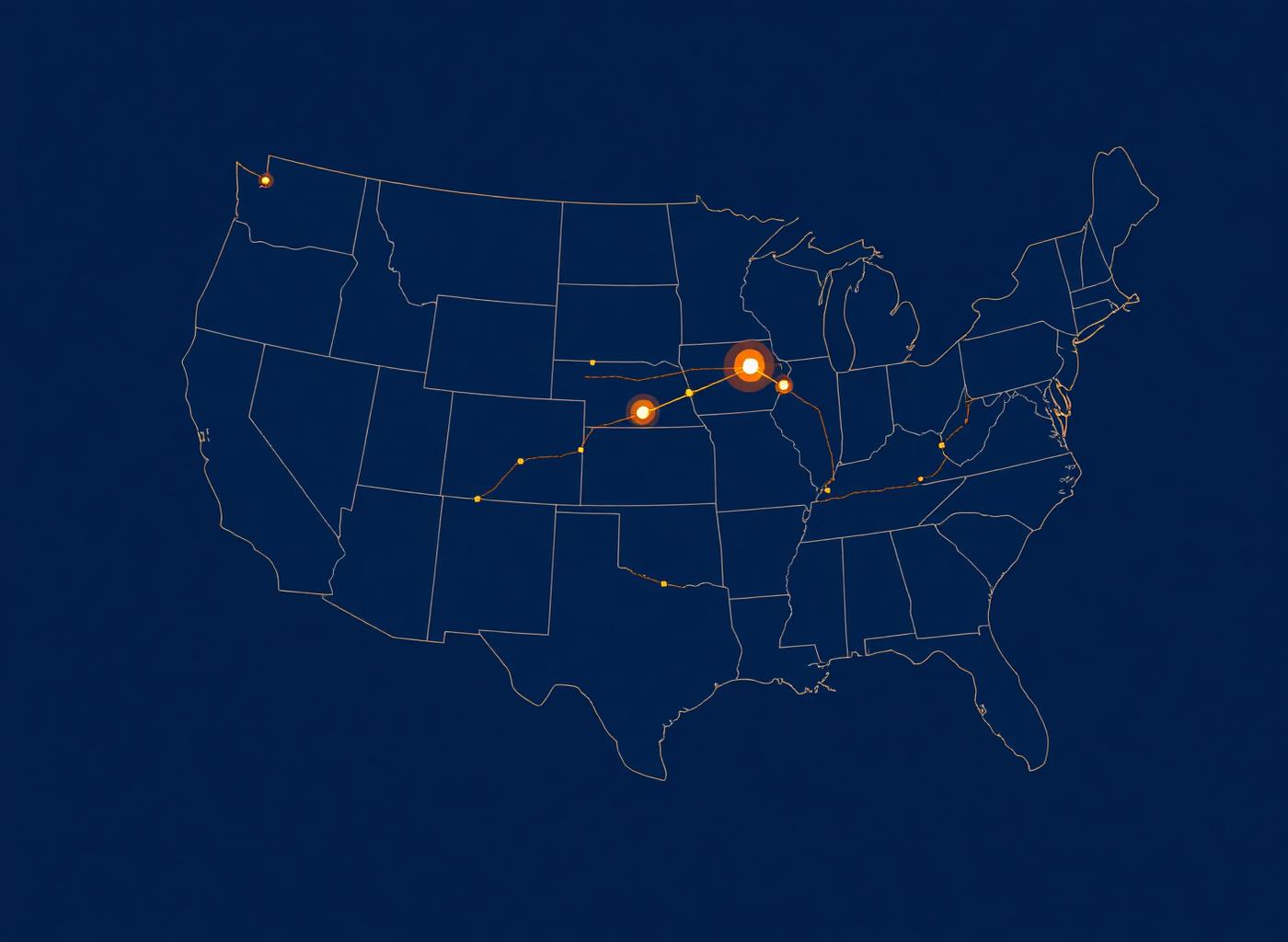 Service area map covering Nevada, Arizona, Utah and California